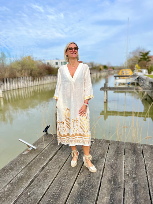 Kaftan Dress Mykonos Feather