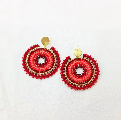 Ohrstecker Beads "Kaminfeuer"