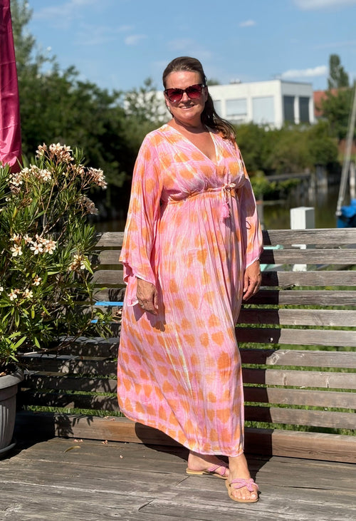 Kaftan Dress Giselle "Dye Hearts"