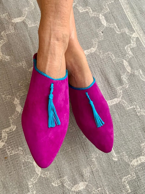 Leder Slipper Babouche Quaste