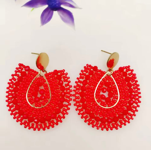 Ohrstecker Beads "Red Beauty"