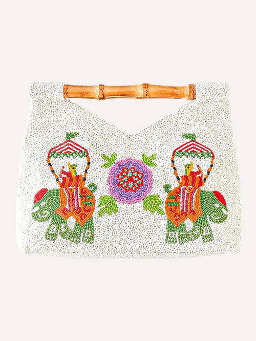 Bamboo Bag Lime Elephant