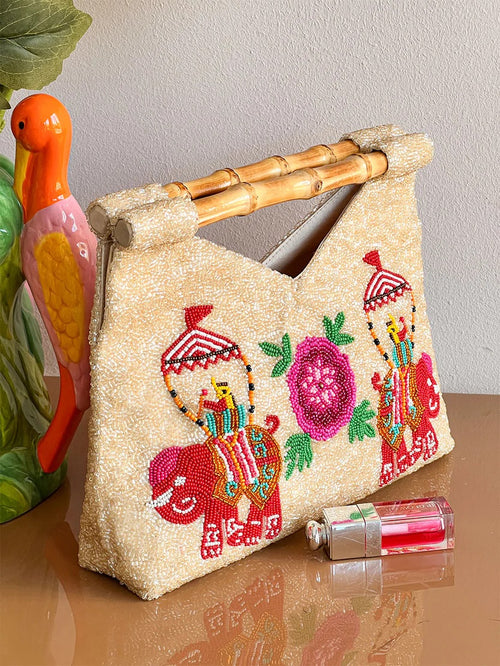 Bamboo Bag Red Elephant