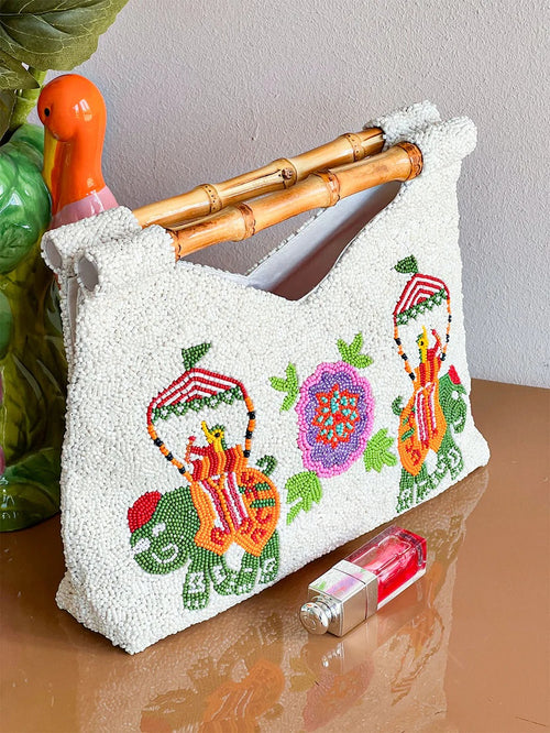 Bamboo Bag Lime Elephant