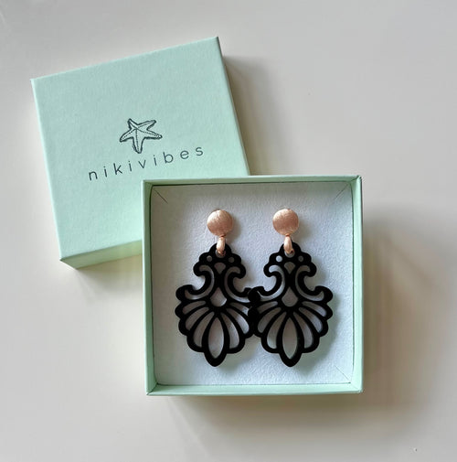 Hornohrringe Gardenia rosegold