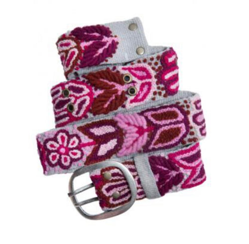 Bestickter Gürtel Florcita Pink Shadows