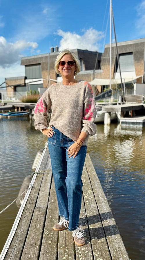 Strickpullover "Flower Power"