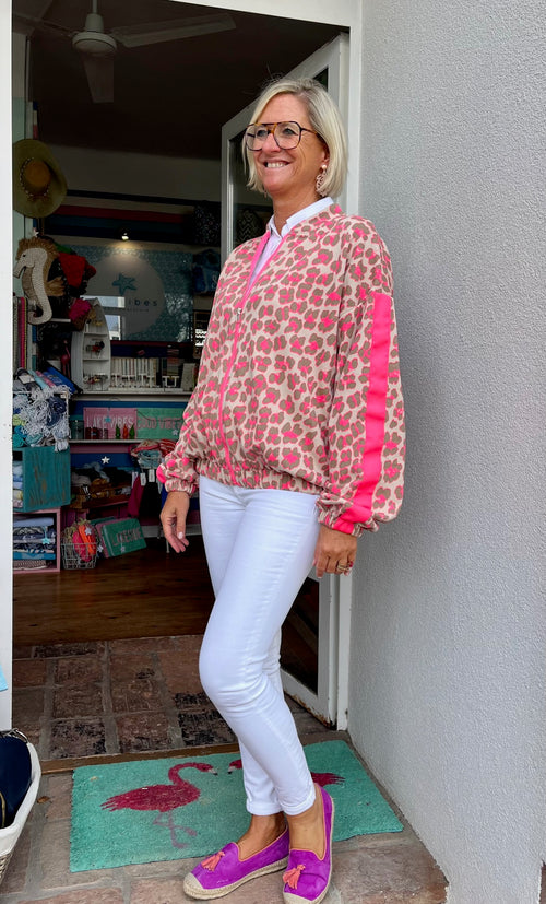 Sweatjacke "Fluo Leo"