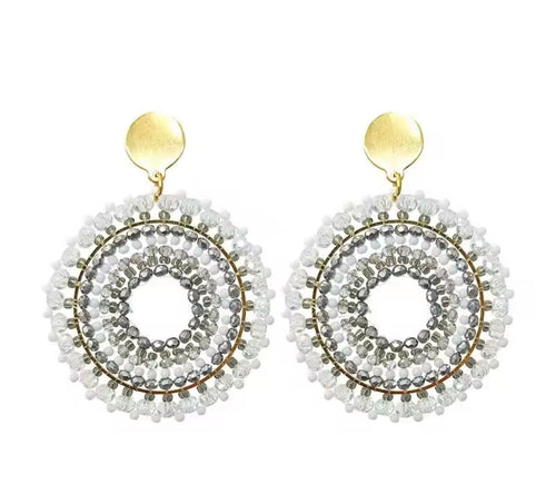 Ohrstecker Beads "Silver Circle"