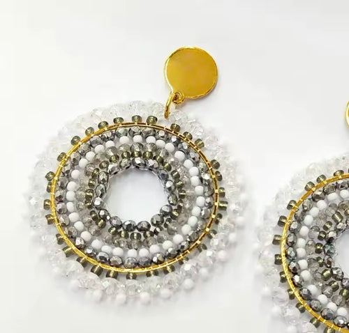 Ohrstecker Beads "Silver Circle"