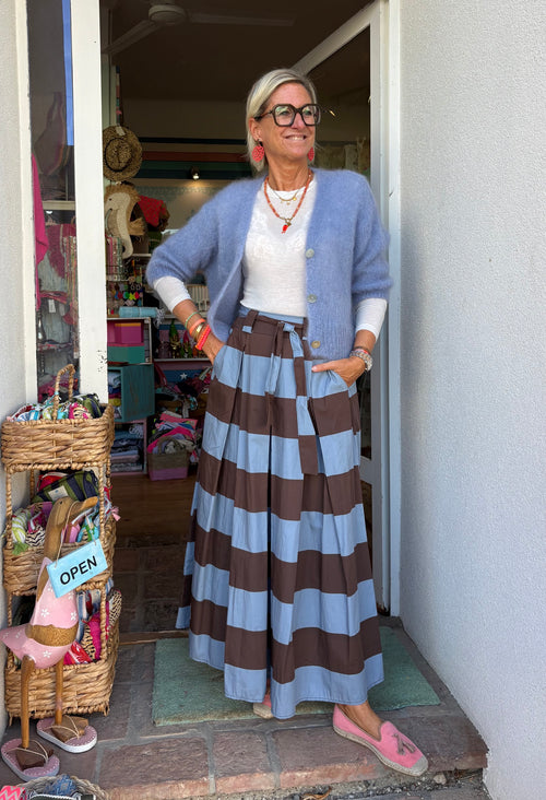 Rock "Block Stripes" blue/choco