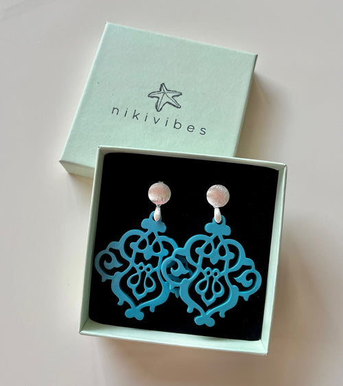 Hornohrringe Rosebud silber