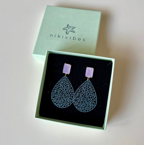 Ohrringe "Bi Colour" gold grey/soft pink