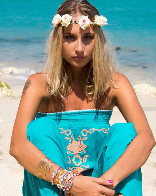 Combi Pant uni türkis