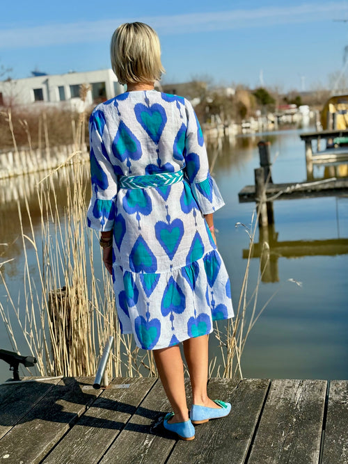 Dress Saffron Ikat Petrol