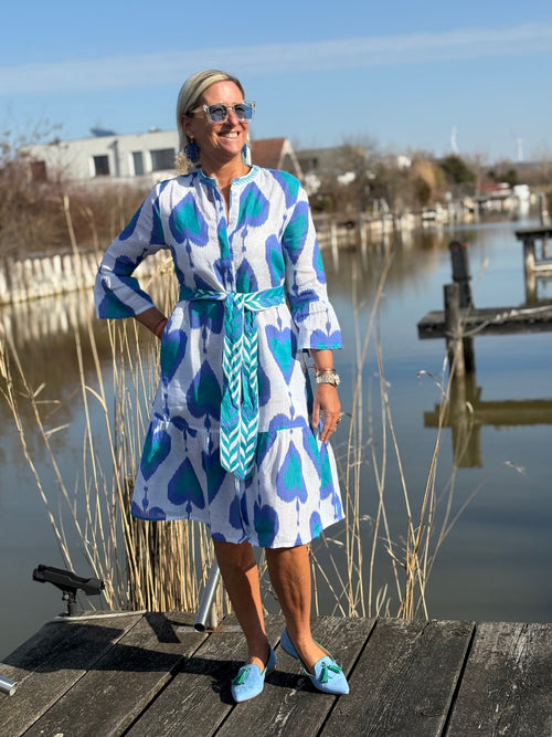 Dress Saffron Ikat Petrol