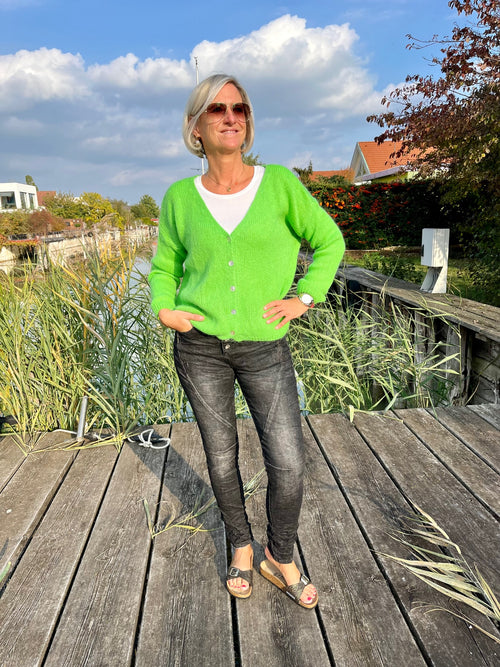 Jean black washed Zip