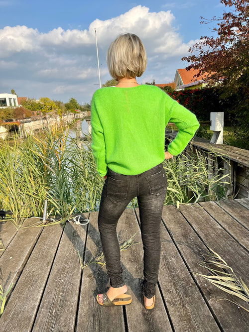 Jean black washed Zip