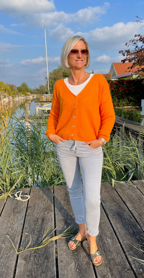 Stretch Jean Joggingstyle light grey