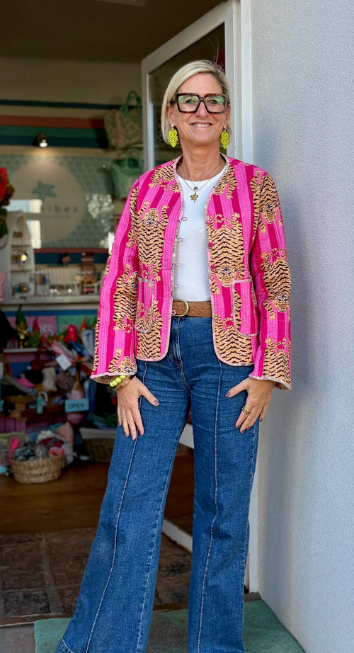 Quilted Jacket "Tiger" pink