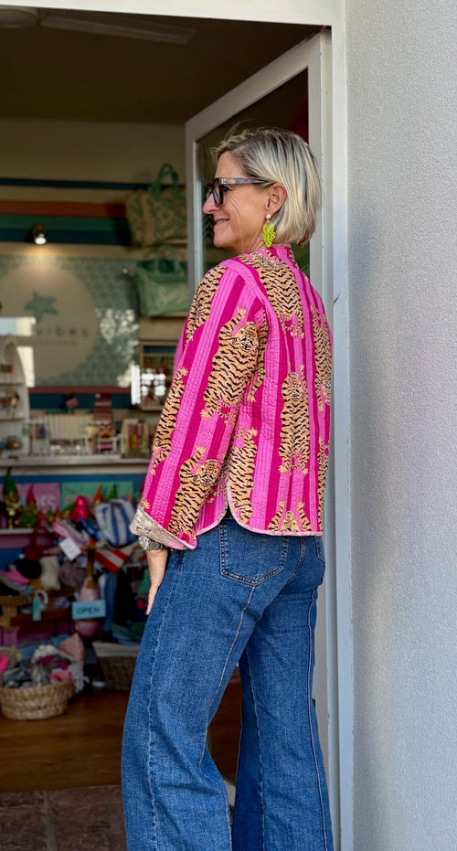 Quilted Jacket "Tiger" pink