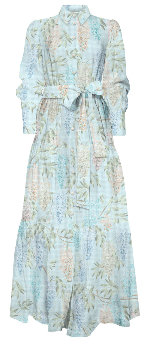 Leinen Maxi Dress "Jensen Wisteria"