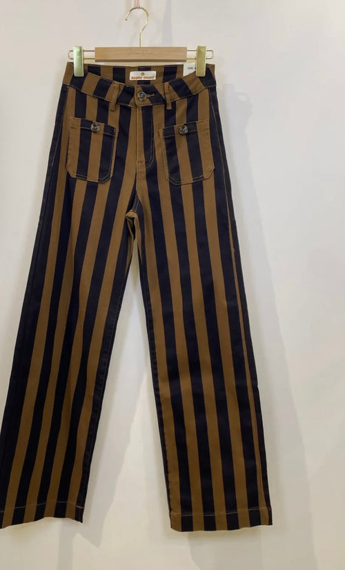Jeans "Sripes" choco/navy