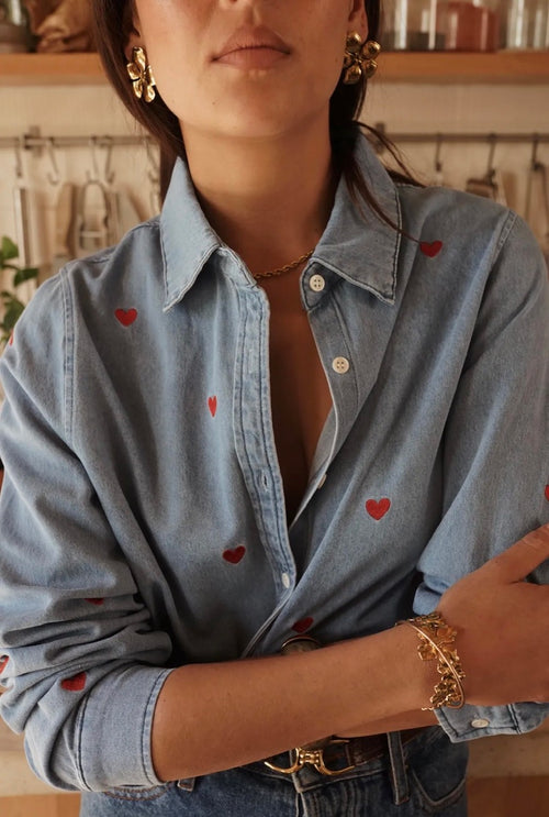 Jeanshemd "Hearts"