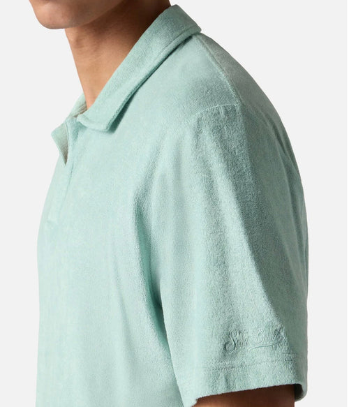 Frottee Polo Shirt Jeremy sage
