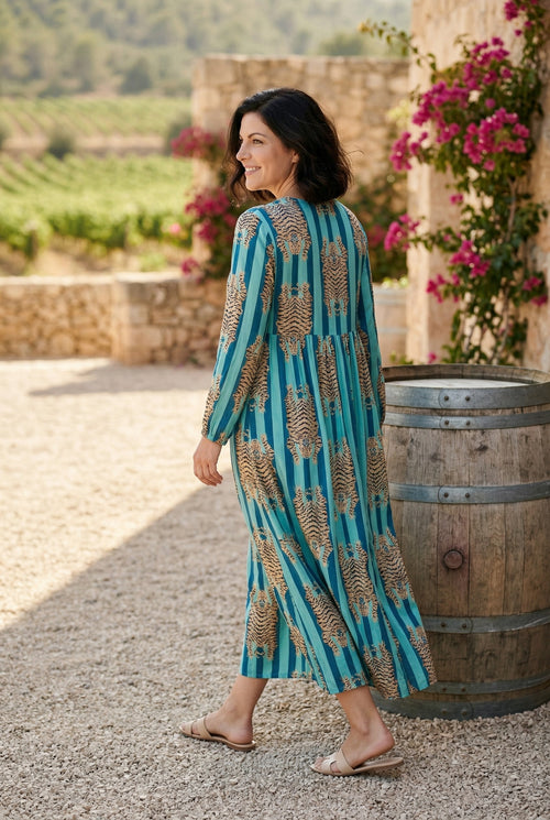 Kaftan Dress "Classy" Tiger Khaki