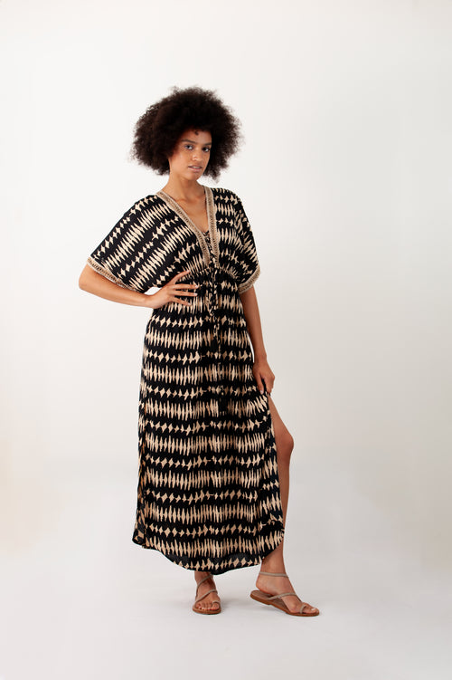 Kaftan Dress "Rombo" Black