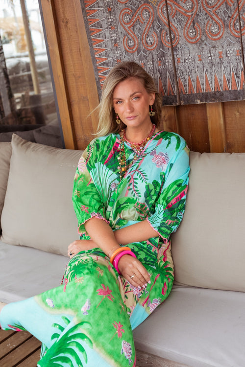 Kaftan Dress "Green Jungle"