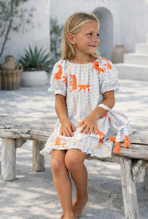 Kids Dress "Neon Tiger"