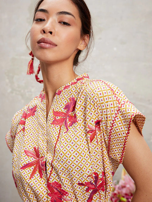 Lotus Kaftan Lily red/dotty Curry