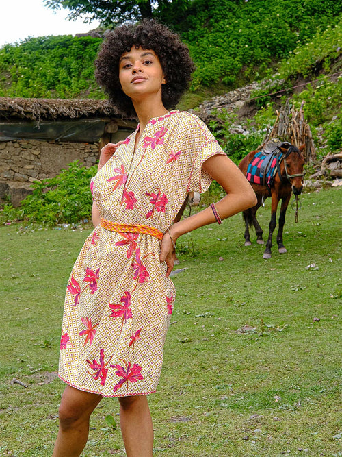 Lotus Kaftan Lily red/dotty Curry