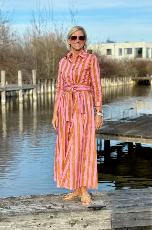 Hemdblusen Dress "Lovley" Stripes soft pink/beige