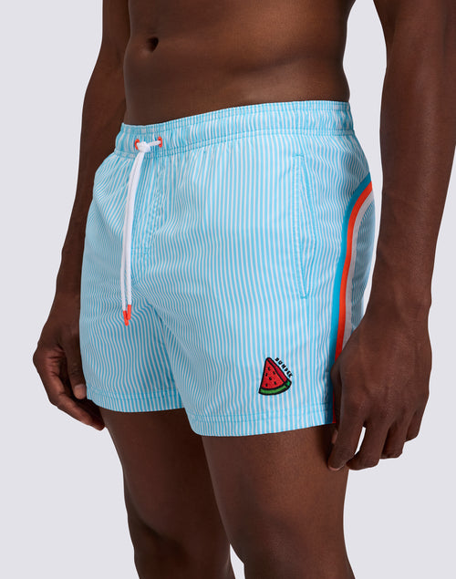 Boardhhort 14 inch REPREVE® RECYCLED POLYESTER WITH JUICY STRIPE PRINT AND FRUIT EMBROIDERY
