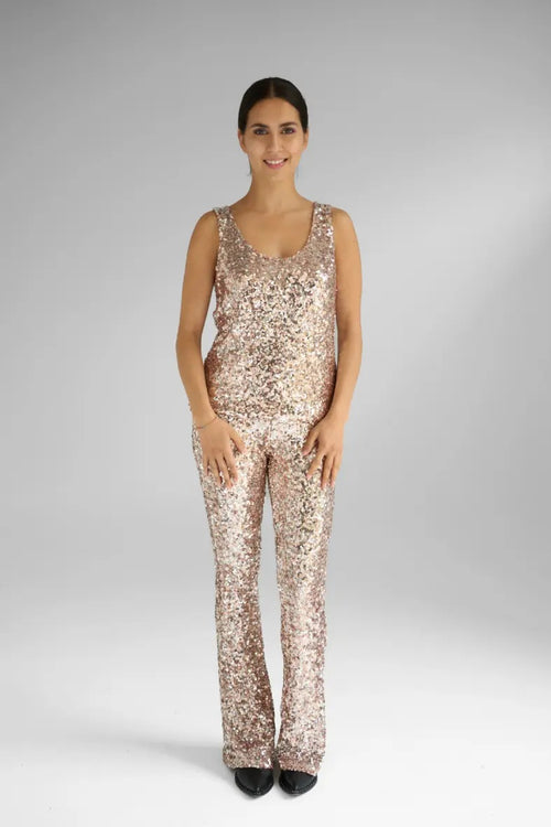 Champagne Shine Pants Paillette