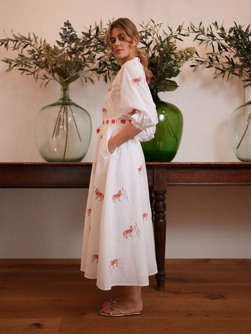 Marigold Dress "Donkey" white