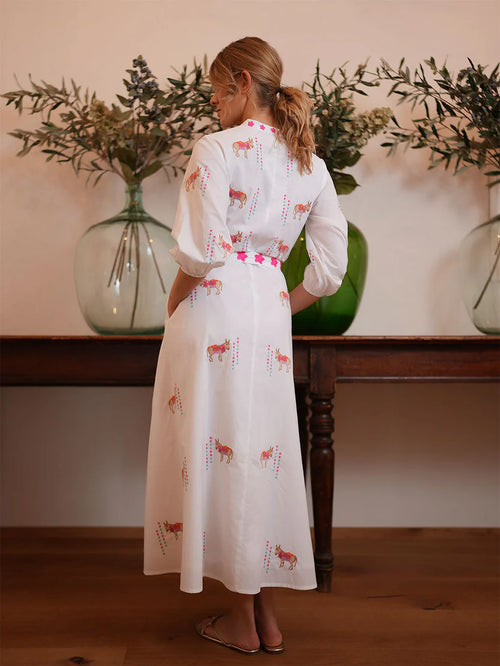 Marigold Dress "Donkey" white