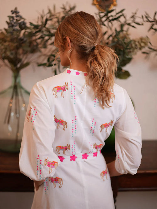 Marigold Dress "Donkey" white