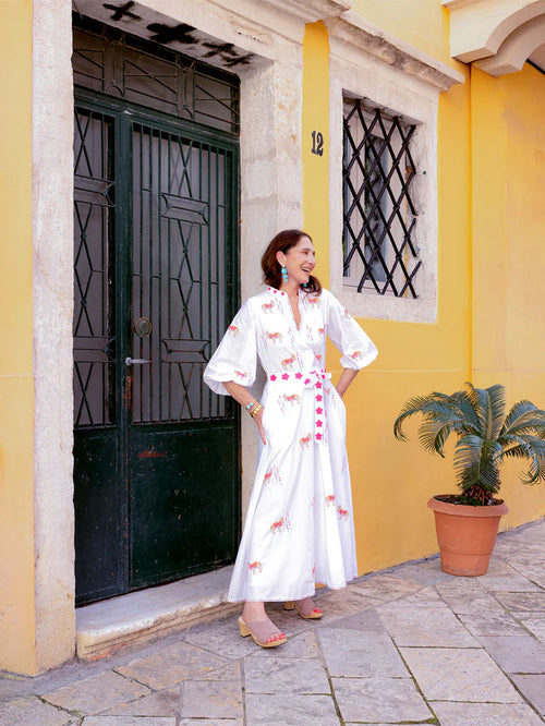 Marigold Dress "Donkey" white