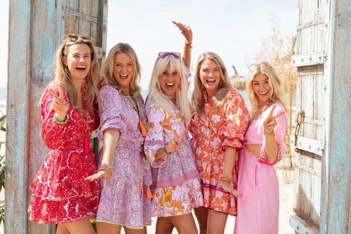 Short Dress "Pink Paisley"