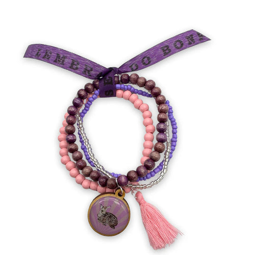 Armbandset "Rehkitz" in lila Tönen