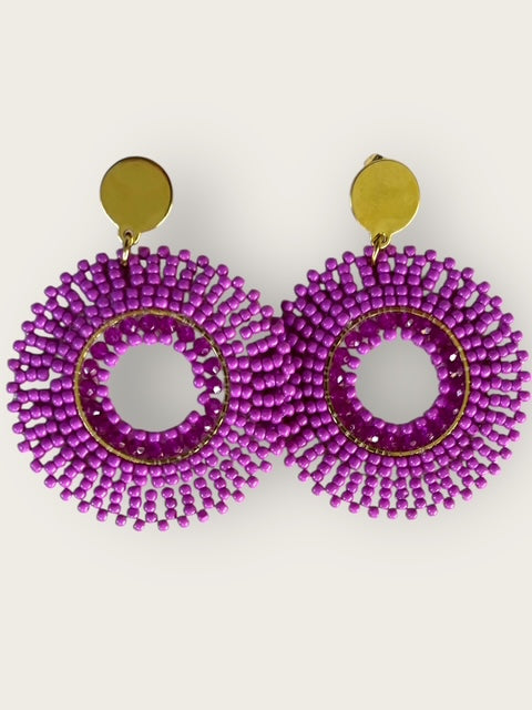 Ohrstecker Beads "Magenta Beauty"