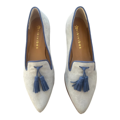 Tassel Loafer Cemente/navy blue