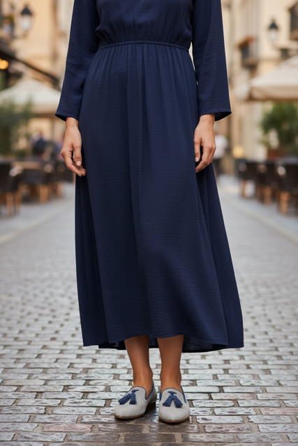 Tassel Loafer Cemente/navy blue