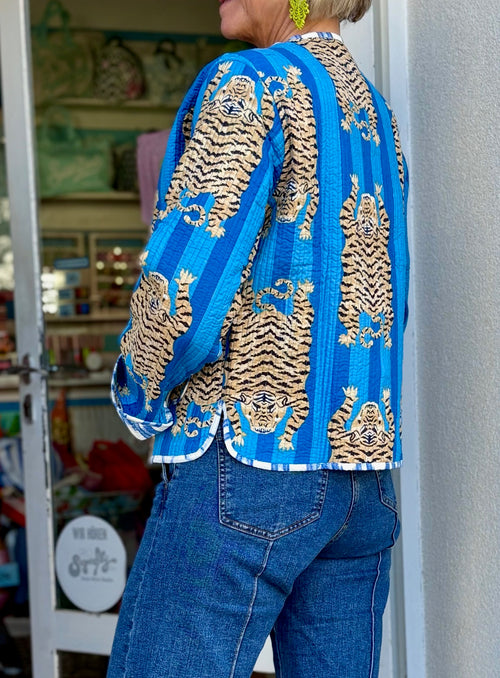Quilted Jacket "Tiger" blue