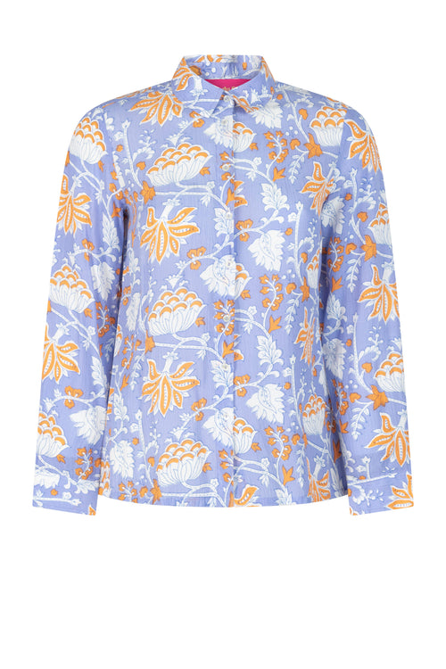 Bluse "Lilac & Orange Flowers"