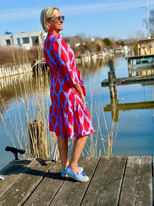 Dress Saffron Ikat Red exclusive for nikivibes